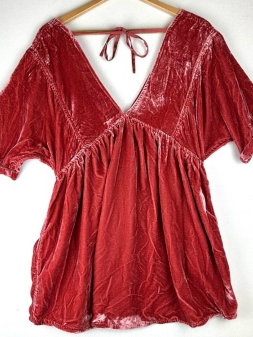 Free People Ivy Velvet Mini Dress...with pockets!  Size XS - Picture 4 of 7